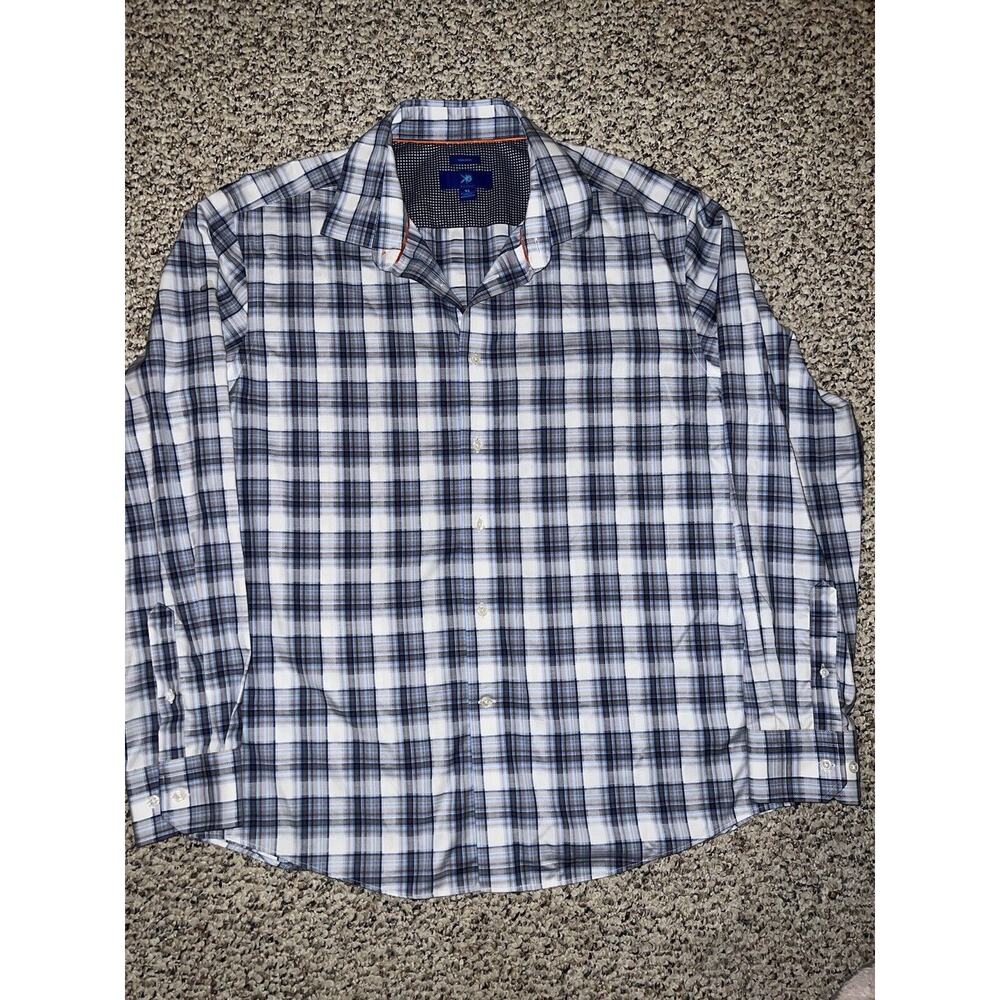 Egara Men’s Dress Shirt Size XL with Reversible Cuffs